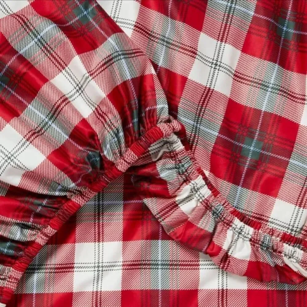 Threshold Performance Holiday Plaid Bed Sheet Set Twin XL